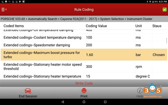Change The Cayenne 958 Boost Pressure Value Limit 02