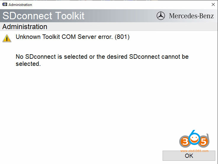 Mb Sd C4 Unknown Toolkit COM Server Error 801 1