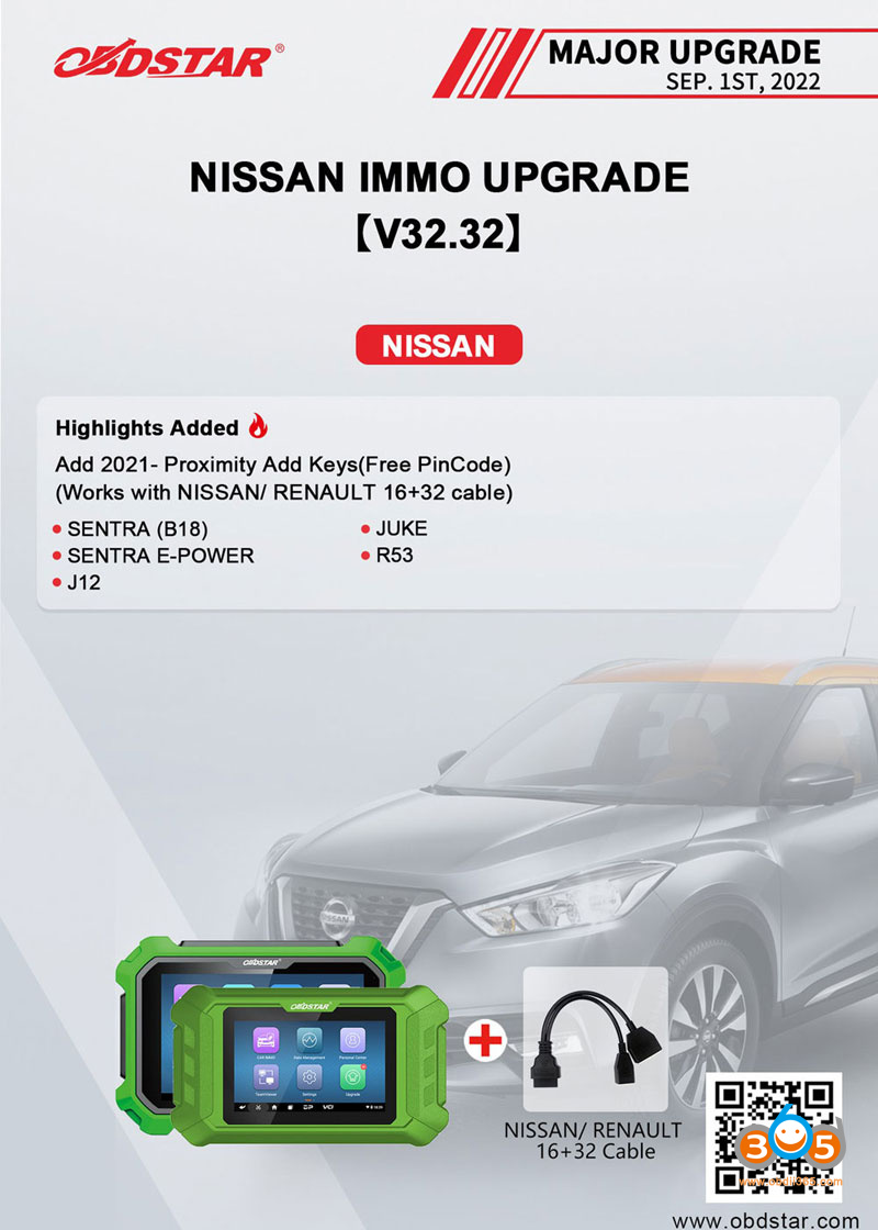 Obdstar Nissan Update