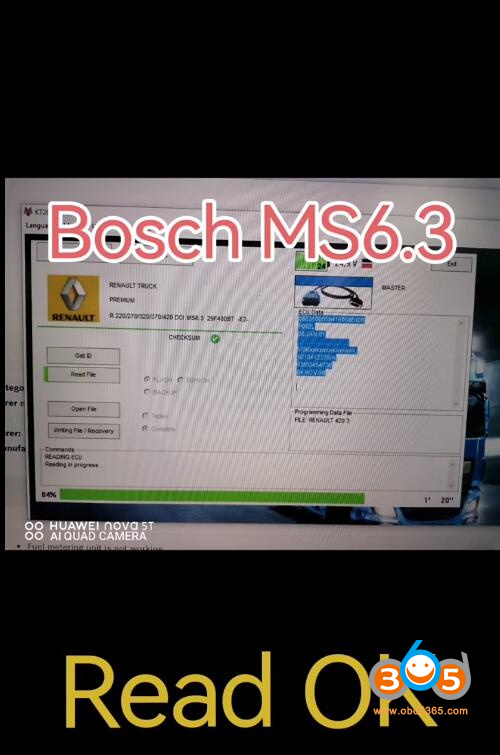 Kt200 Read Bosch MS6.3 1
