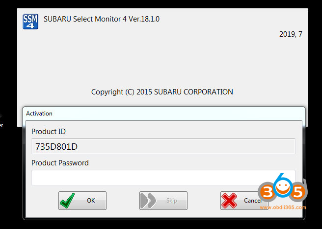Subaru Select Monitor 4 Activation