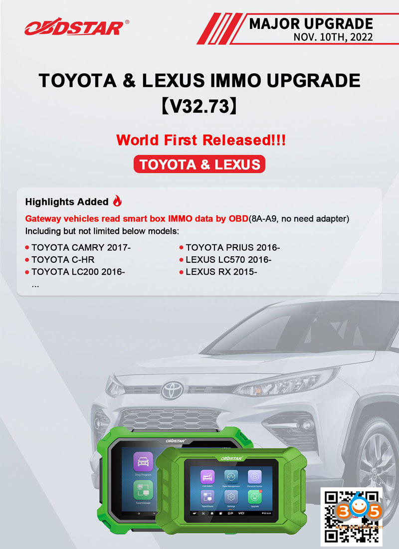 Obdstar Lexus Toyota Akl No Adapter