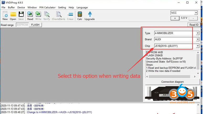 Select This Option When Writing Data