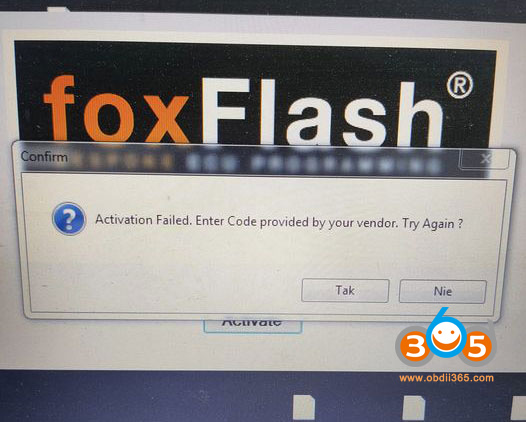 Foxflash Cannot Activate