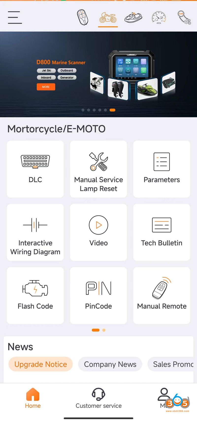 Obdstar Moto App