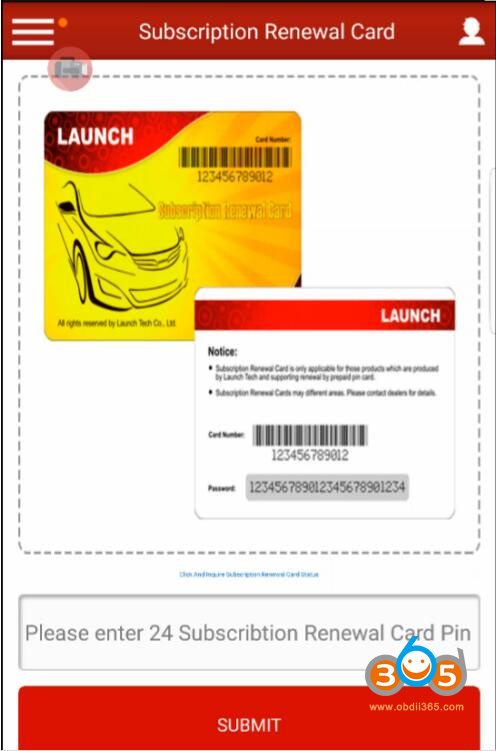 Activate Launch X431 Renew Card 4