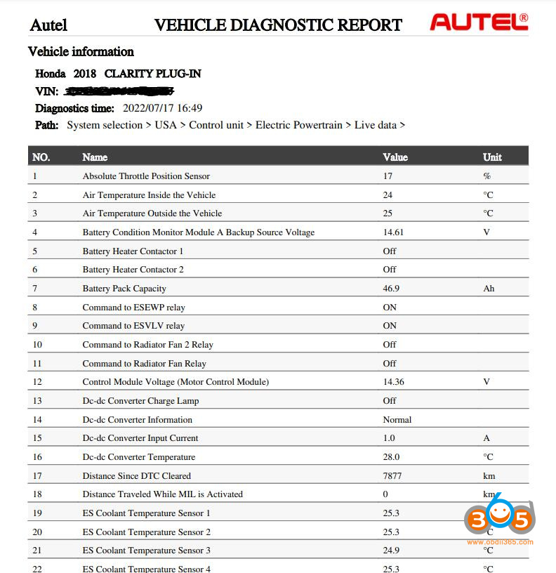 Autel Ap200 Read Battery Capacity 5