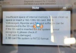 Autel Insufficient Space Of Internal Memory 1