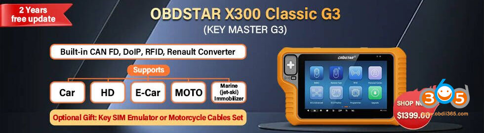 Obdstar X300 Classic G3