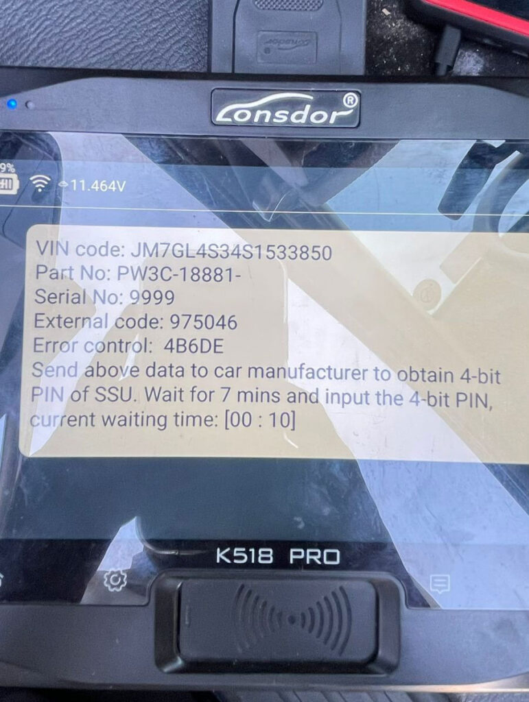 Lonsdor K518 Pro Mazda 2024 Pin Code 1