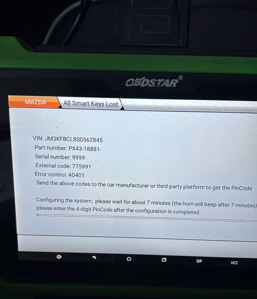 Obdstar G3 Mazda 2024 Pin Code 1
