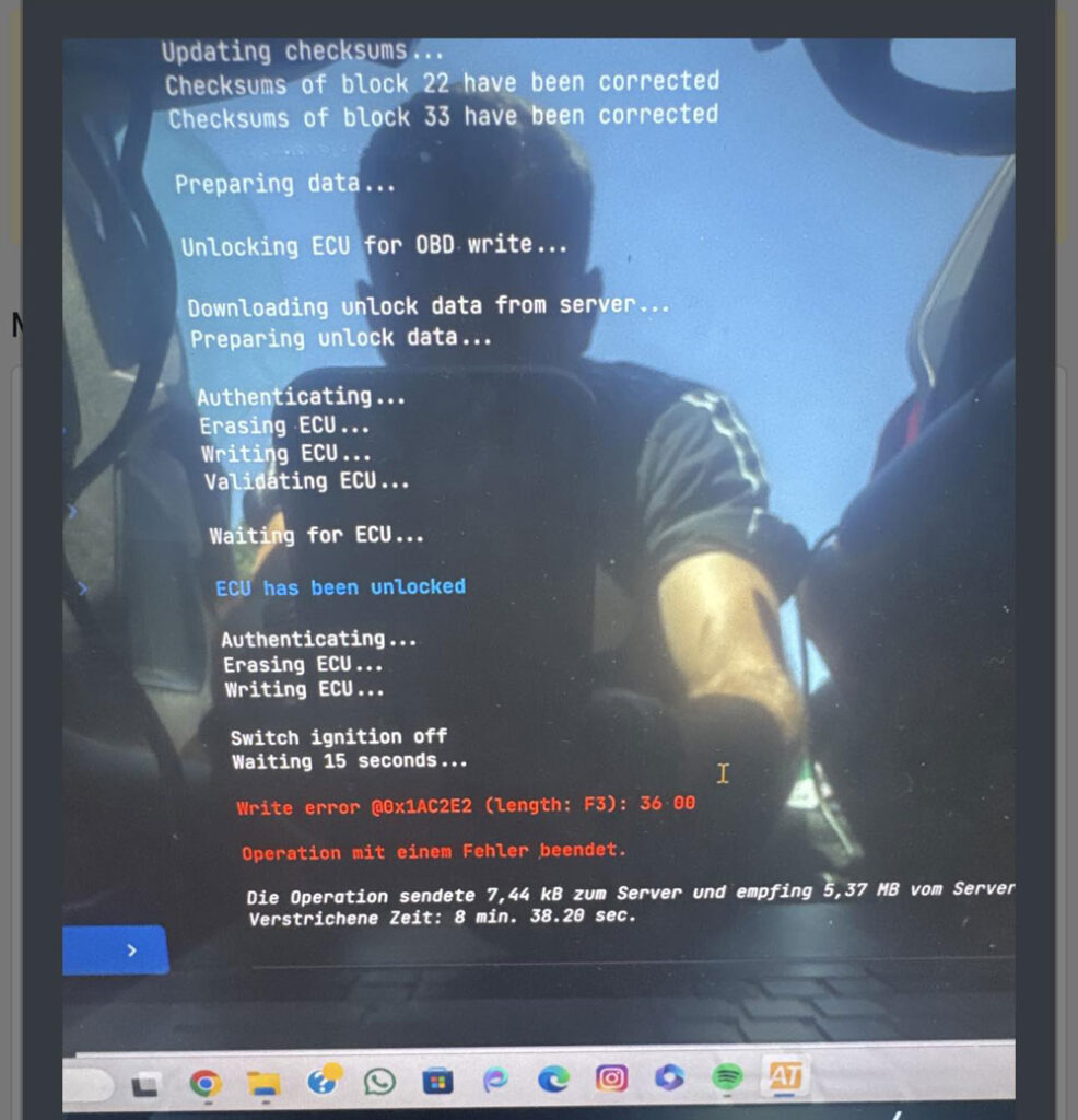 AutoTuner Delphi DCM7.1A Write Error