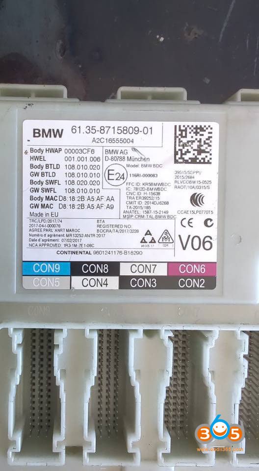Autel Im608 Bmw Bdc2 Module Damaged 3