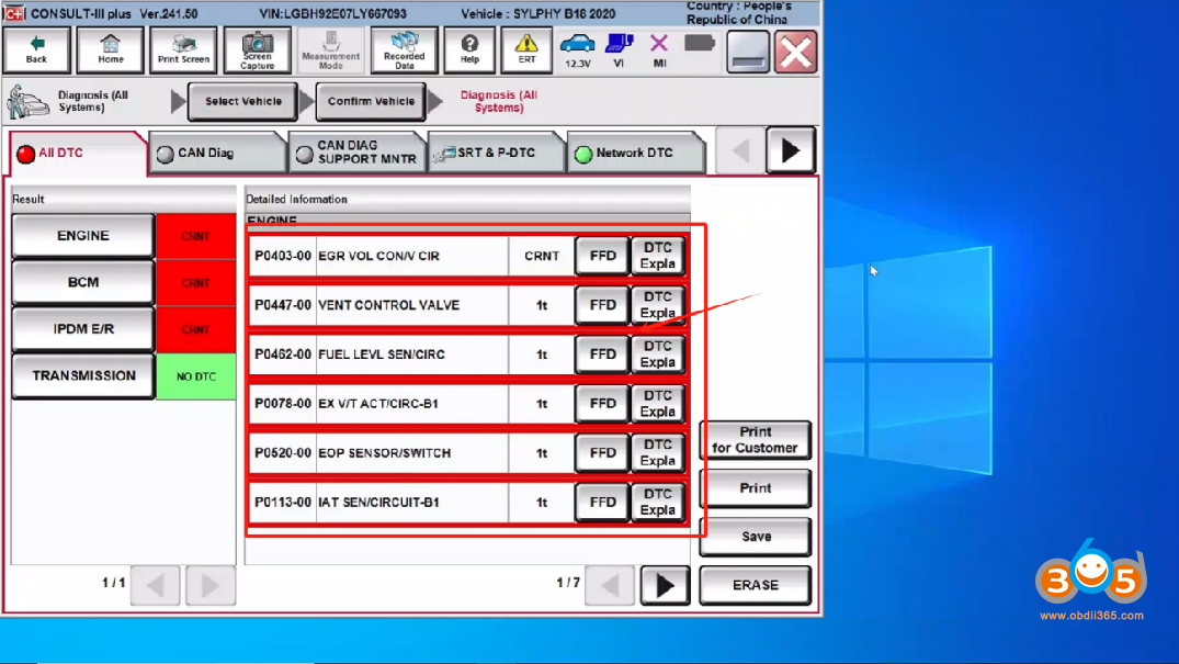 Topdon Rlink X7 Nissan Consult3 Software 9