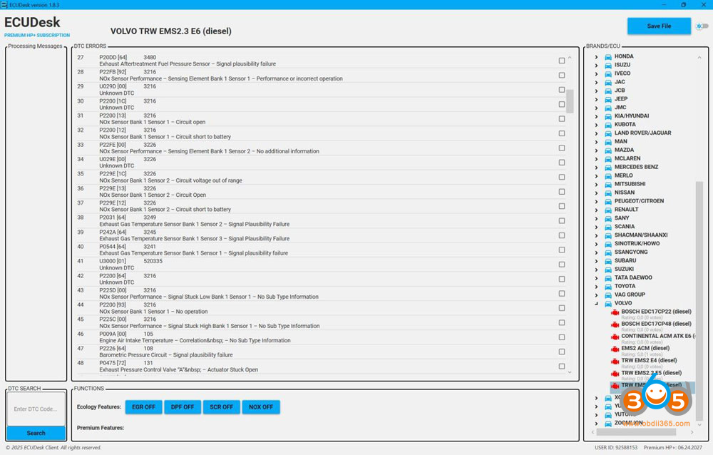 ECUDesk Volvo TRW EMS 2.3 ECUDesk Volvo TRW EMS 2.3
