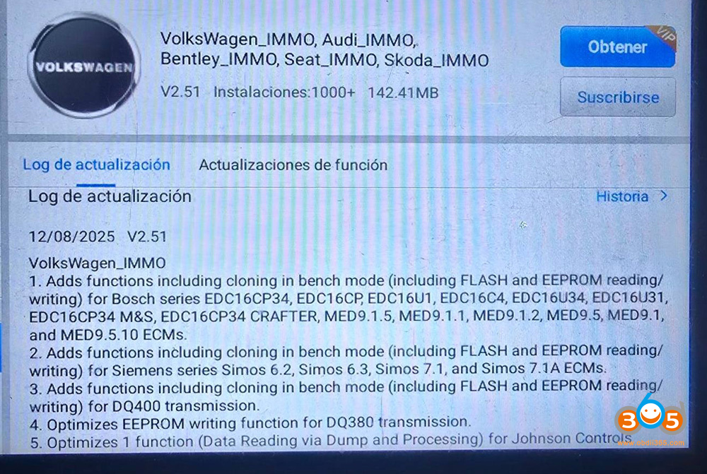 Autel IM508 adds EDC16 ME9 cloning Autel IM508 adds EDC16 ME9 cloning