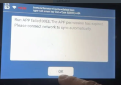 lonsdor k518 pro run App failed 00ee 1