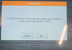 obdstar g3 server error 1002