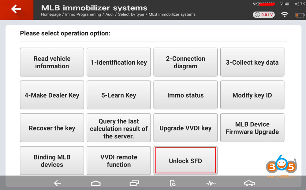 vvdi key tool plus unlock SFD vvdi key tool plus unlock SFD