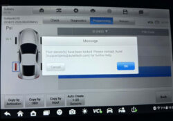 autel maxitpms tpms sensor have been locked