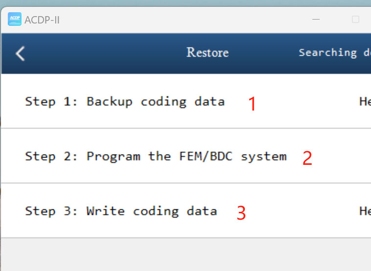 yanhua acdp bmw fem version not support 3